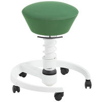 BÜROHOCKER 59/45,66/59 cm  - Weiß/Grün, Basics, Kunststoff/Textil (59/45,66/59cm) - Aeris