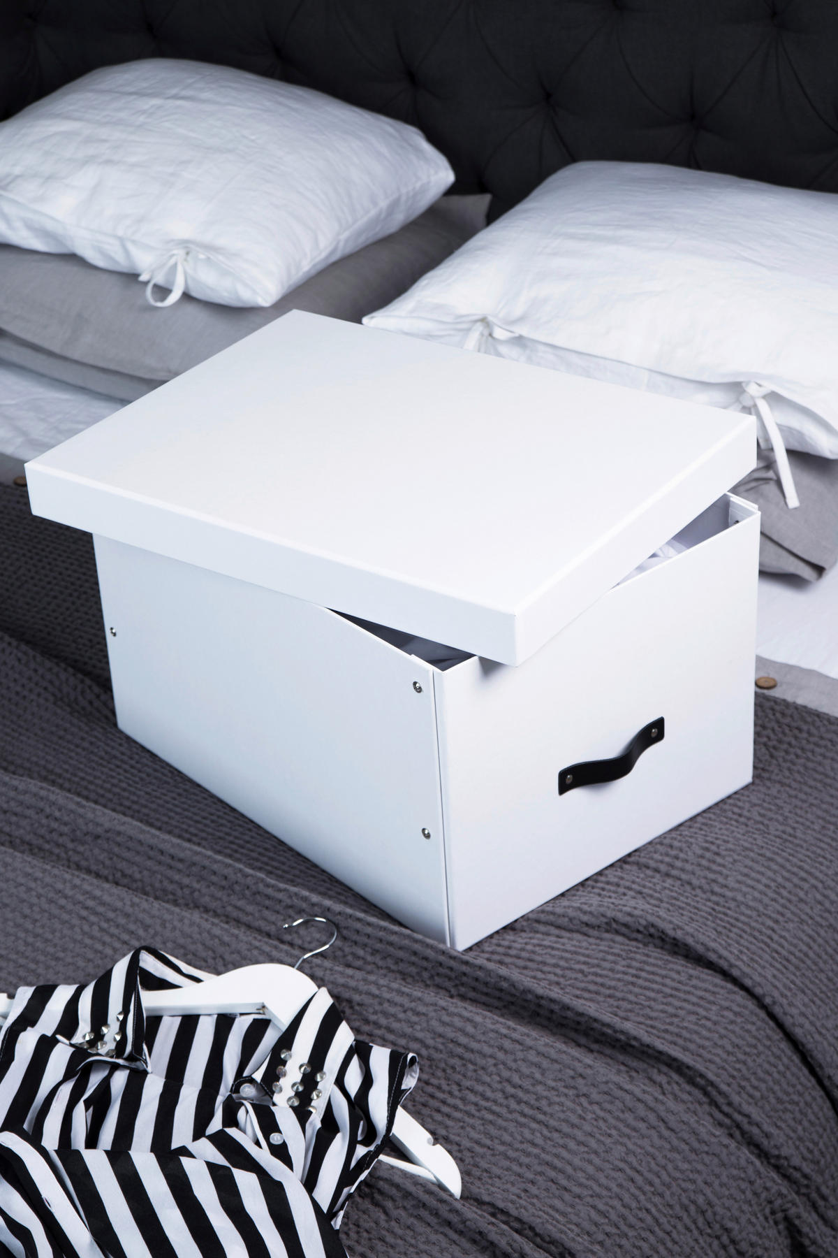 AUFBEWAHRUNGSBOX - Weiß, Basics, Karton/Papier (38/28.5/50.5cm)