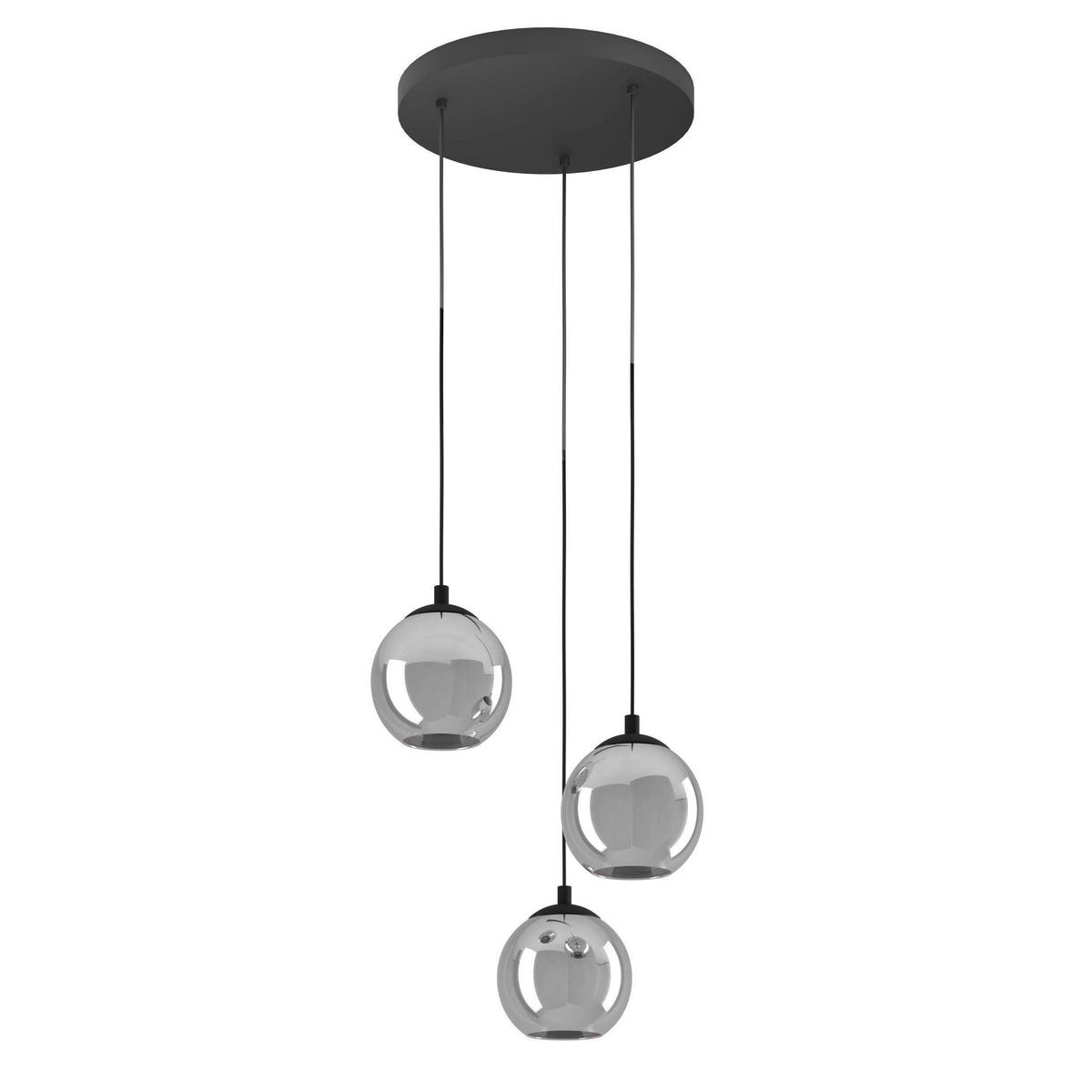 HÄNGLAMPA Ariscani 42,5/110 cm  - svart, Trend, metall/glas (42,5/110cm) - Eglo