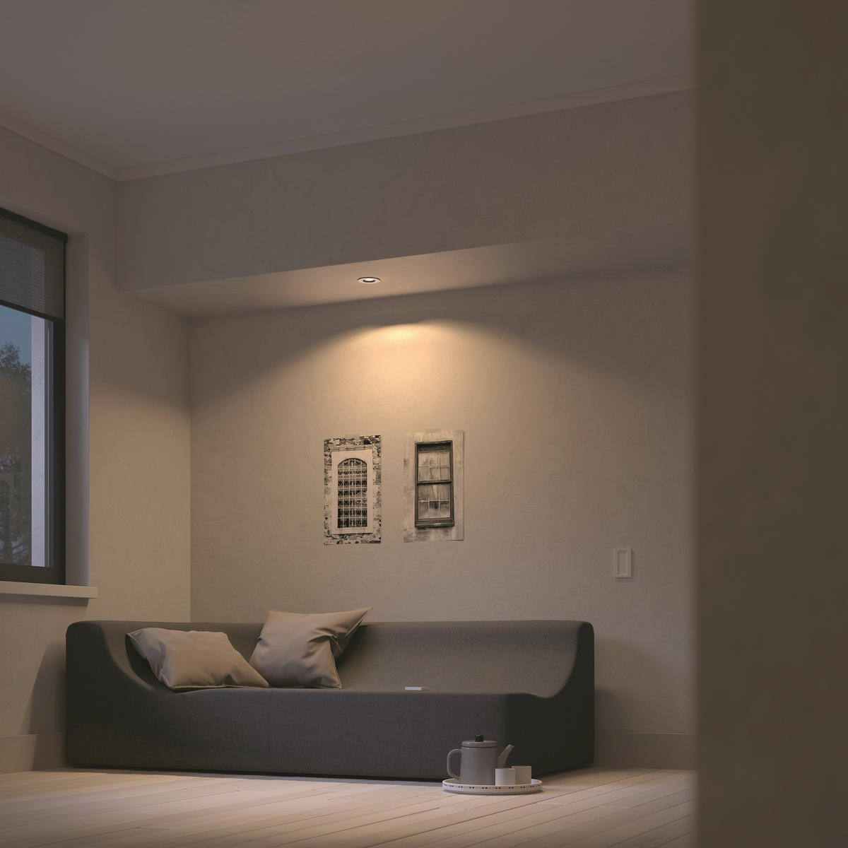 LED-DECKENSTRAHLER Milliskin 9/9/10 cm   - Silberfarben, Basics, Kunststoff (9/9/10cm) - Philips HUE