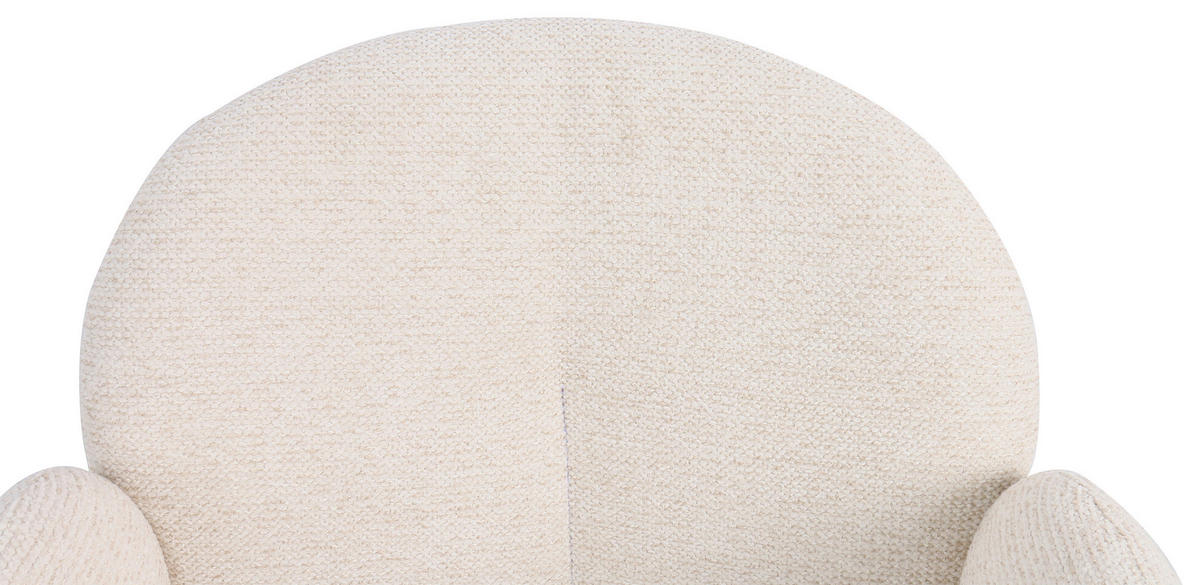 ARMLEHNSTUHL  in Eisen Leinenoptik  - Beige/Schwarz, MODERN, Textil/Metall (60/81/61cm) - MID.YOU