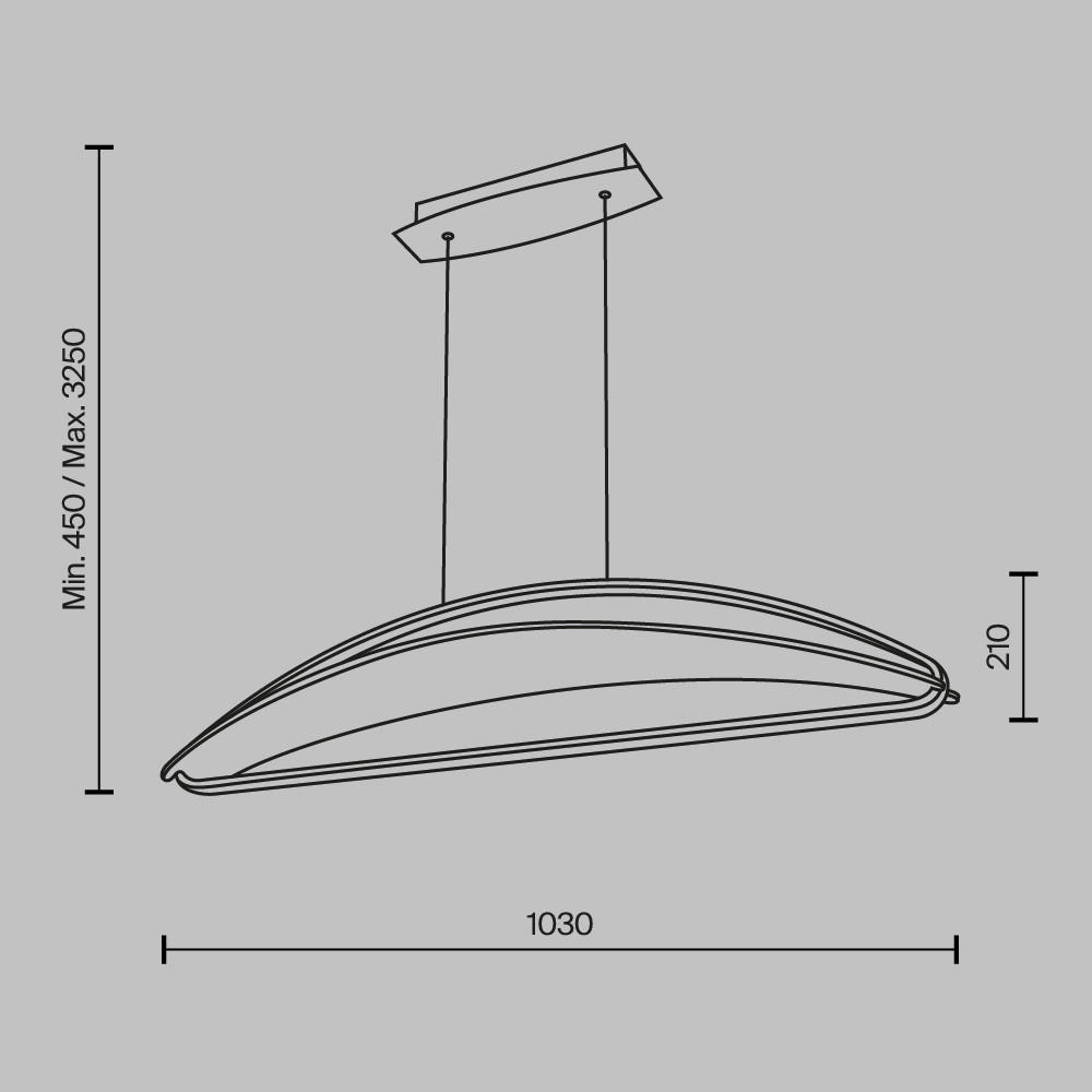 PENDELLEUCHTE 103/25/45 cm    - Messingfarben, Modern, Metall (103/25/45cm) - MAYTONI