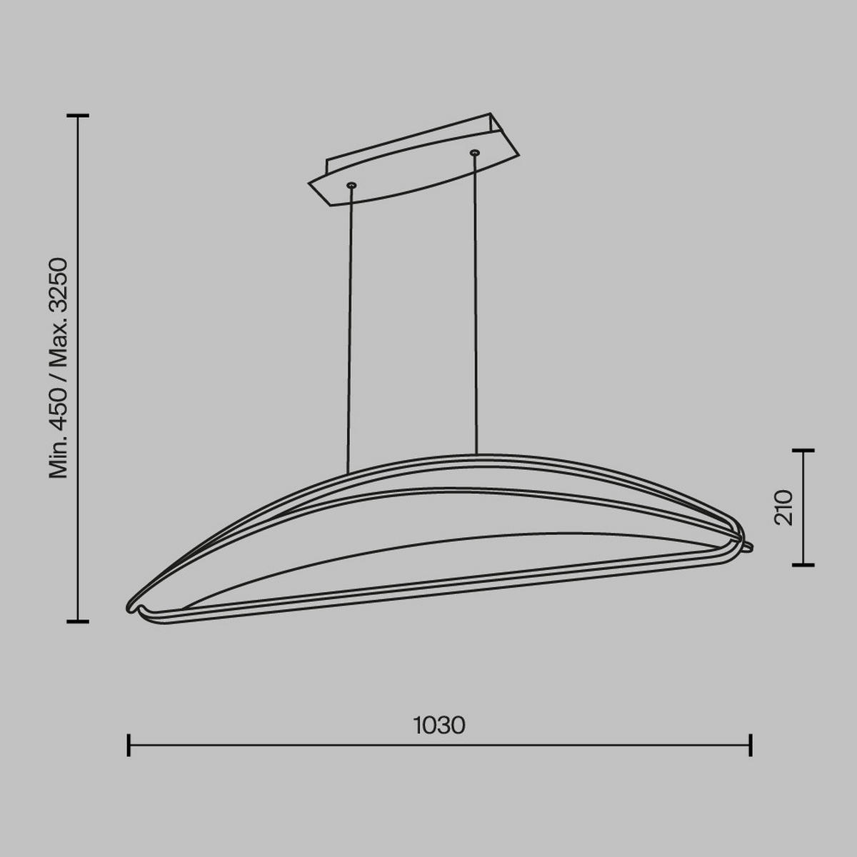 PENDELLEUCHTE 103/25/45 cm    - Messingfarben, Modern, Metall (103/25/45cm) - MAYTONI