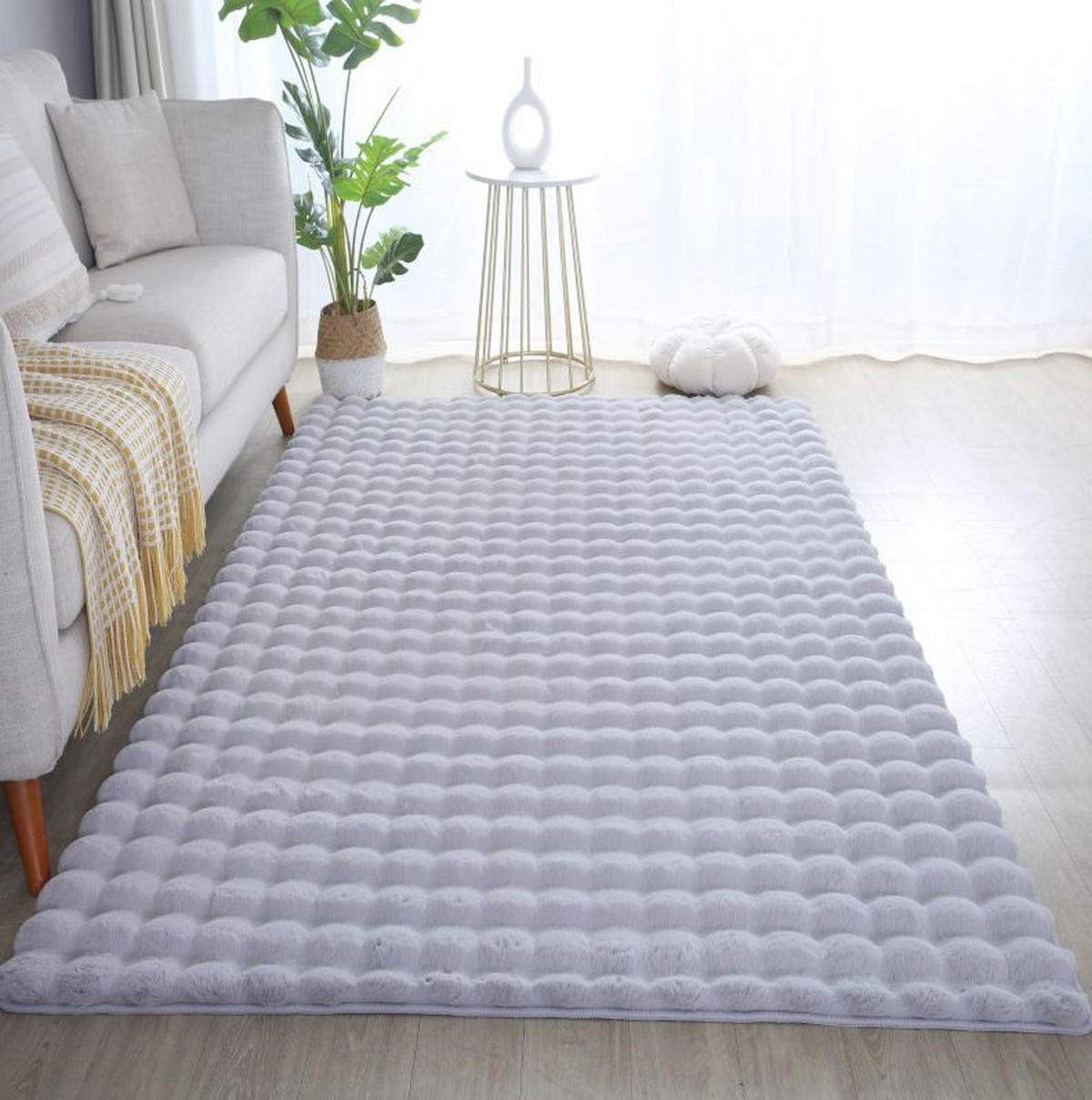 HOCHFLORTEPPICH 120/170 cm AMBIANCE Silberfarben  - Silberfarben, Basics, Textil (120/170cm) - Novel