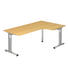 ECKSCHREIBTISCH - Buchefarben/Silberfarben, KONVENTIONELL, Holzwerkstoff/Metall (120/200cm) ECKSCHREIBTISCH - Buchefarben/Silberfarben, KONVENTIONELL, Holzwerkstoff/Metall (120/200cm)