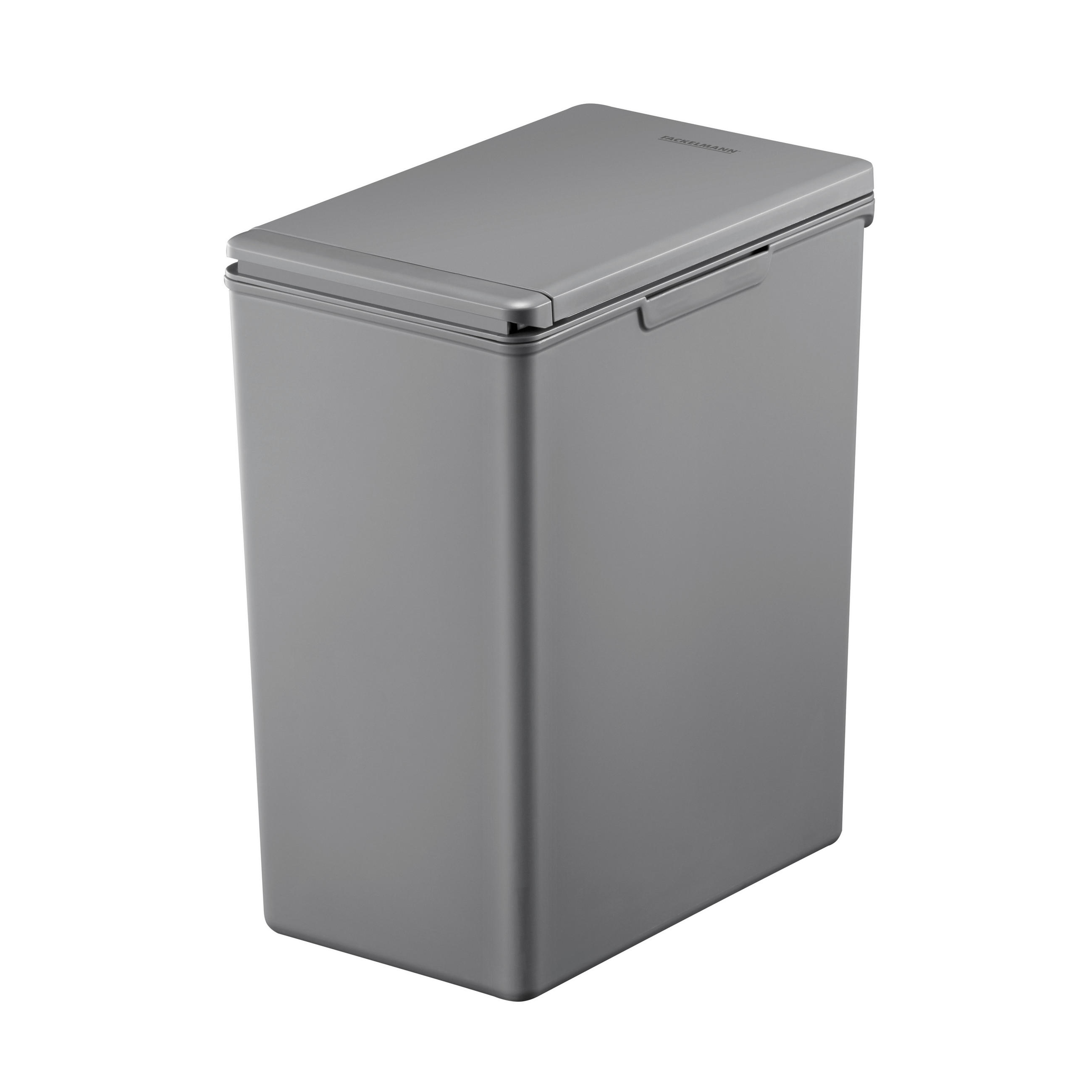 ABFALLEIMER Oslo 20 L  - Dunkelgrau/Anthrazit, Basics, Kunststoff (34/22/41,5cm) - Fackelmann