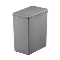 ABFALLEIMER Oslo 20 L  - Dunkelgrau/Anthrazit, Basics, Kunststoff (34/22/41,5cm) - Fackelmann