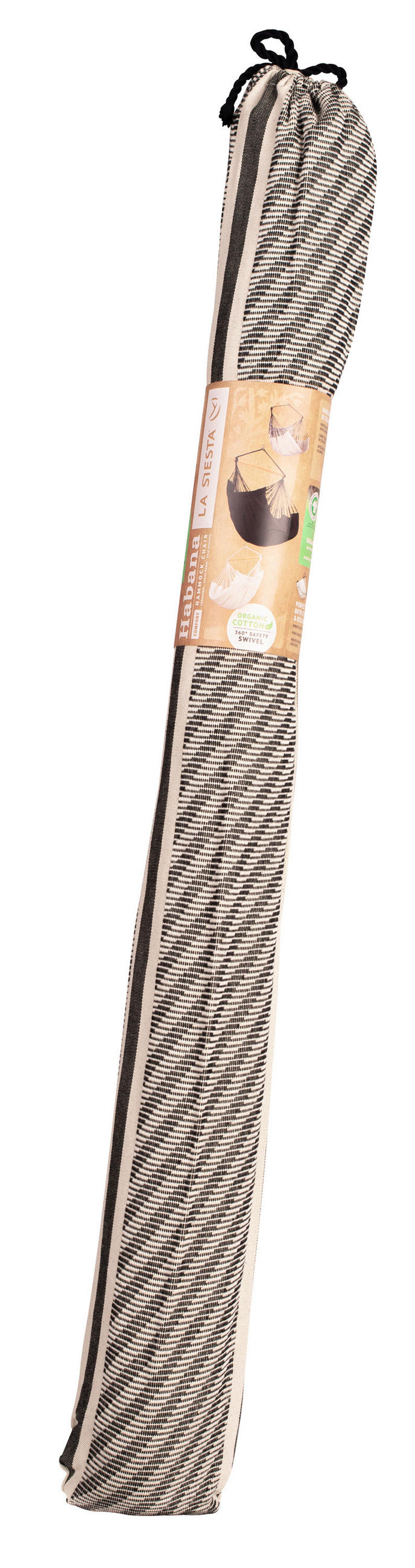 HÄNGESESSEL comfort org.cotton 110/160/180 cm  - Weiß/Grau, KONVENTIONELL, Holz/Textil (110/160/180cm) - La Siesta