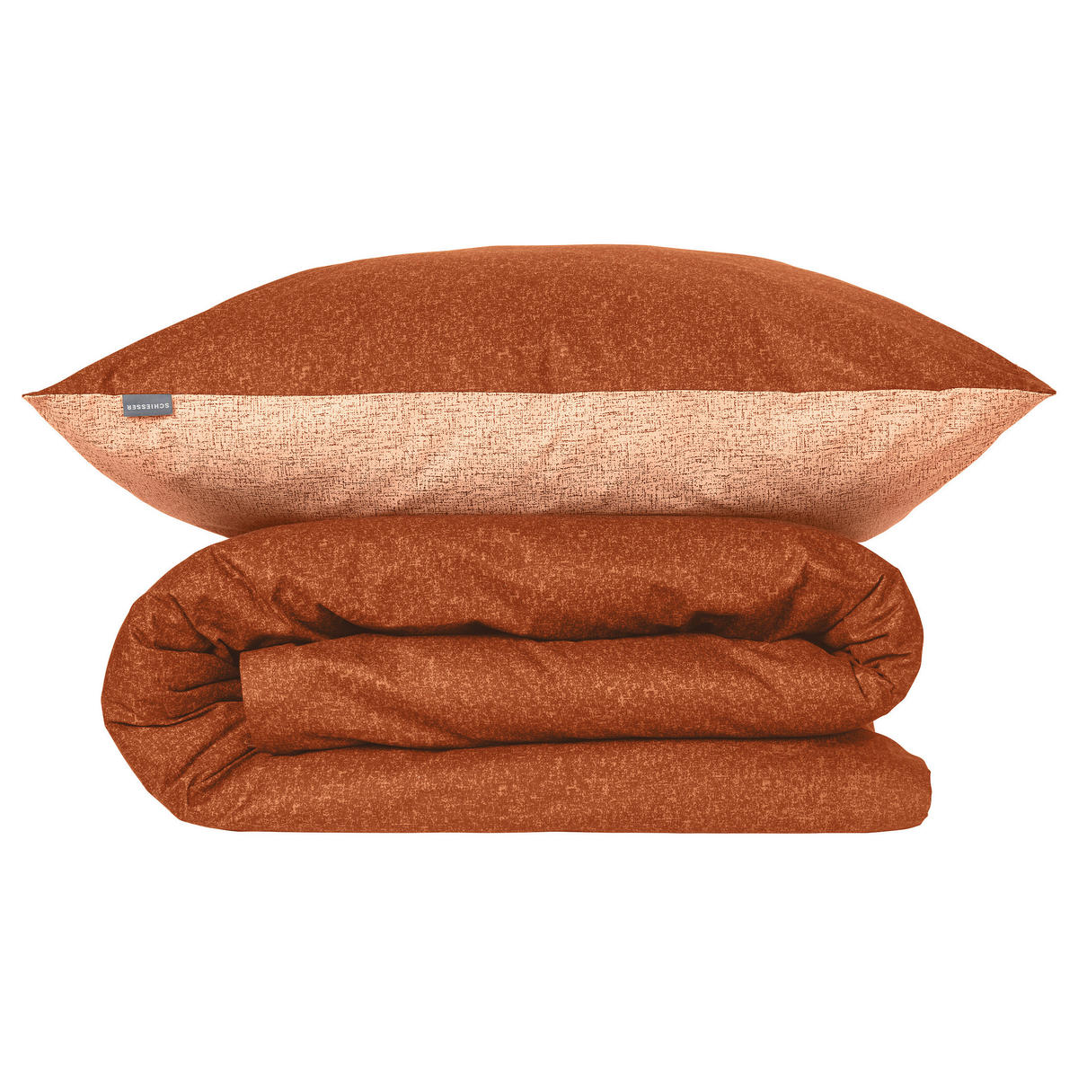 BETTWÄSCHE 2-teilig VINNIE Renforcé 135/200 cm  - Terracotta, Basics, Textil (135/200cm)