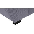 ECKSOFA Grau Cord Rückenkissen, Armlehnenkissen, Bettkasten, Schlaffunktion, Rücken echt, Liegefläche im Originalstoff  - Schwarz/Grau, KONVENTIONELL, Kunststoff/Textil (304/212cm) - Carryhome