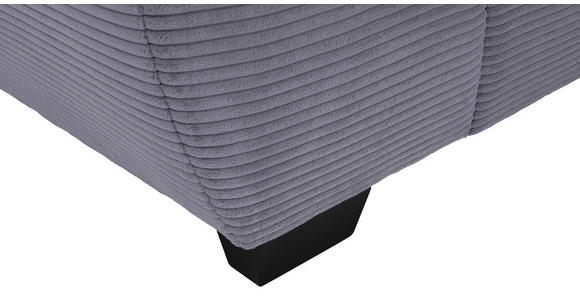 ECKSOFA Grau Cord Rückenkissen, Armlehnenkissen, Bettkasten, Schlaffunktion, Rücken echt, Liegefläche im Originalstoff  - Schwarz/Grau, KONVENTIONELL, Kunststoff/Textil (304/212cm) - Carryhome