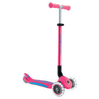 KINDERSCOOTER ELITE LIGHTS  - Fuchsia, Basics, Kunststoff (57.5/28/82.5cm) - GLOBBER