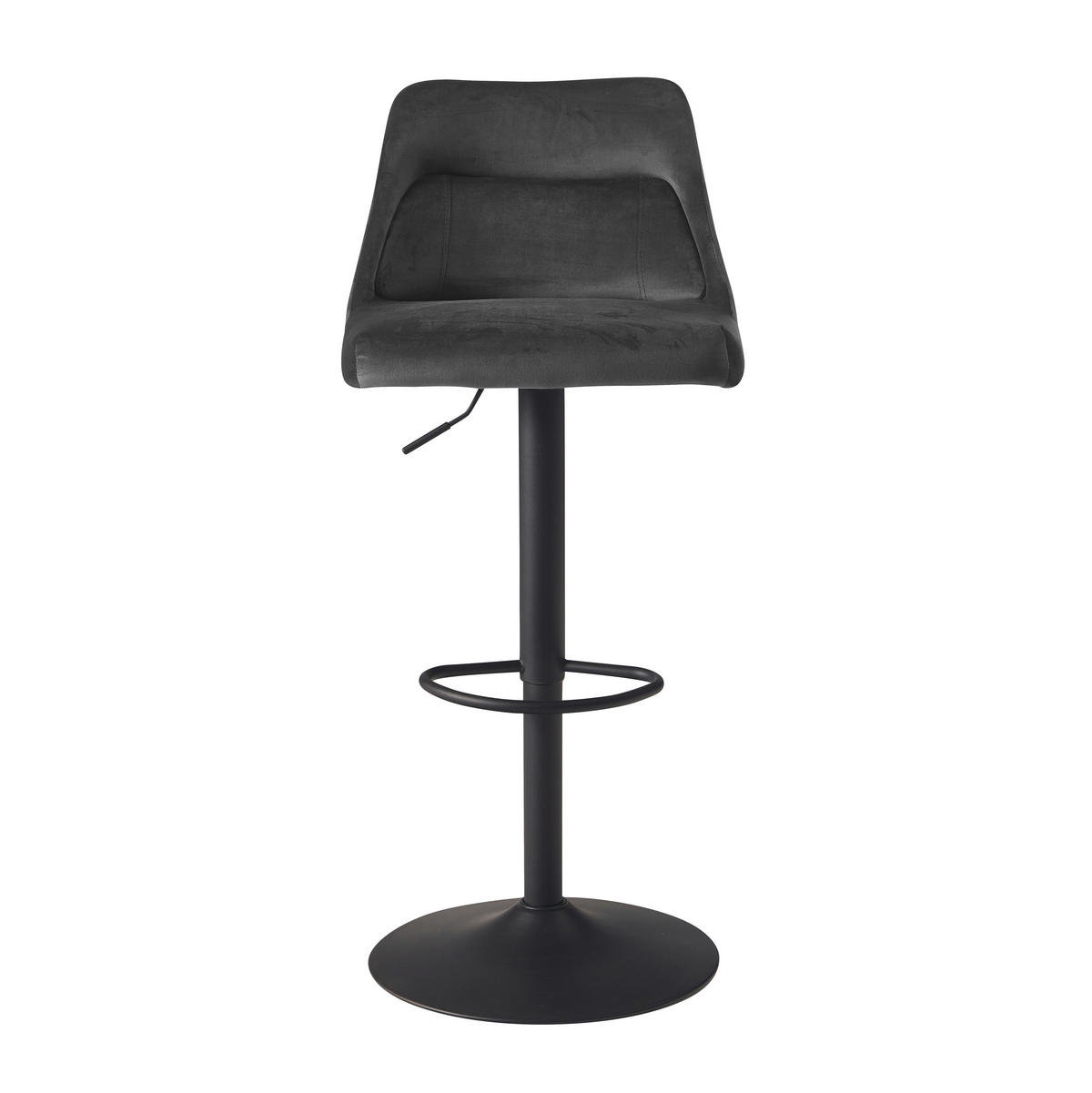 BARHOCKER in Textil Grau  - Schwarz/Grau, Design, Textil/Metall (45/106/51cm) - MID.YOU