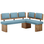 ECKBANK 165/125 cm  in Eichefarben, Hellblau  - Eichefarben/Hellblau, KONVENTIONELL, Holzwerkstoff/Textil (165/125cm) - Cantus