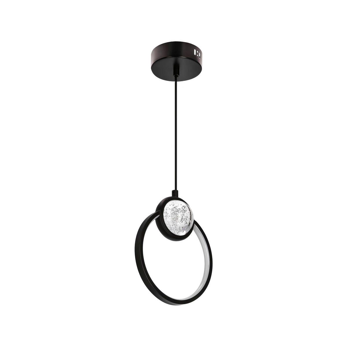 LED-PENDELLEUCHTE 20/7,8/120 cm  - Schwarz/Weiß, KONVENTIONELL, Kunststoff/Metall (20/7,8/120cm)