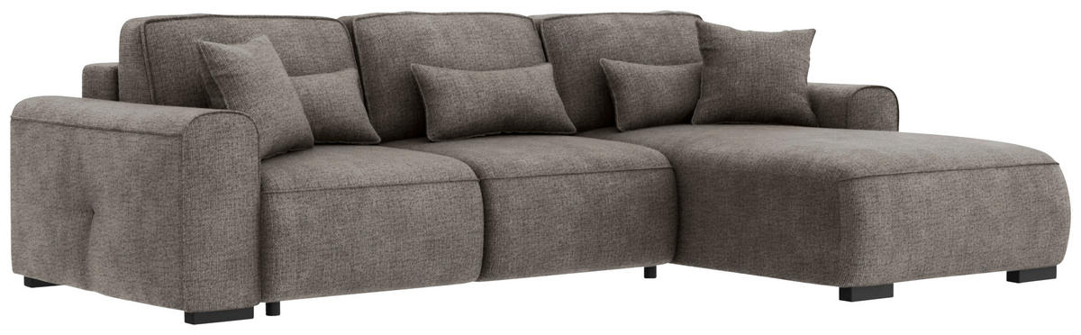 ECKSOFA Greige Chenille  - Greige/Grau, KONVENTIONELL, Kunststoff/Textil (293/205cm) - Carryhome