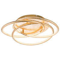 LED-DECKENLEUCHTE Barna 50/14 cm   - Goldfarben, Design, Kunststoff/Metall (50/14cm) - Globo