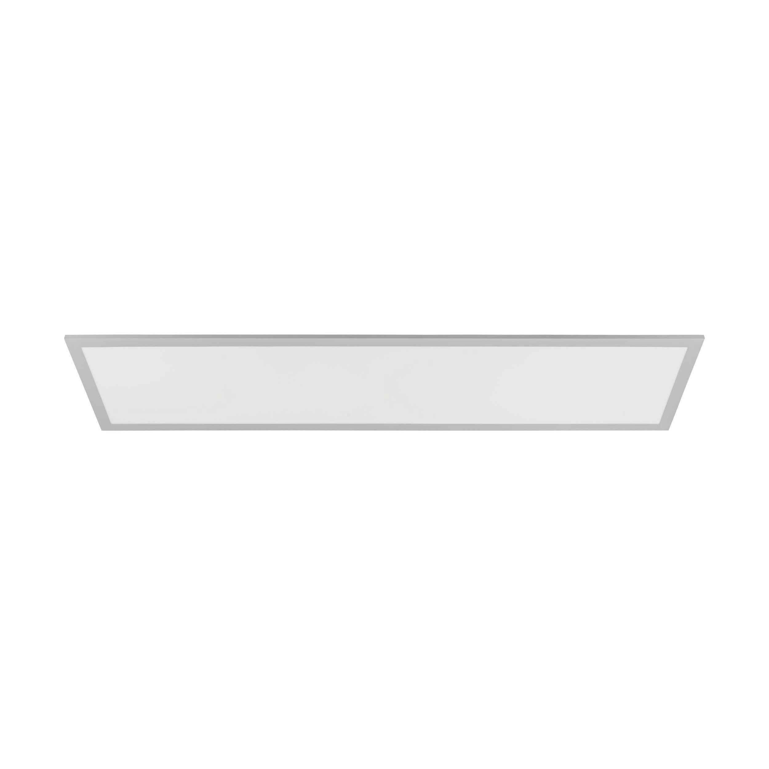 LED-DECKENLEUCHTE 100/25/7 cm   - Silberfarben/Weiß, Basics, Kunststoff/Metall (100/25/7cm) - Eglo