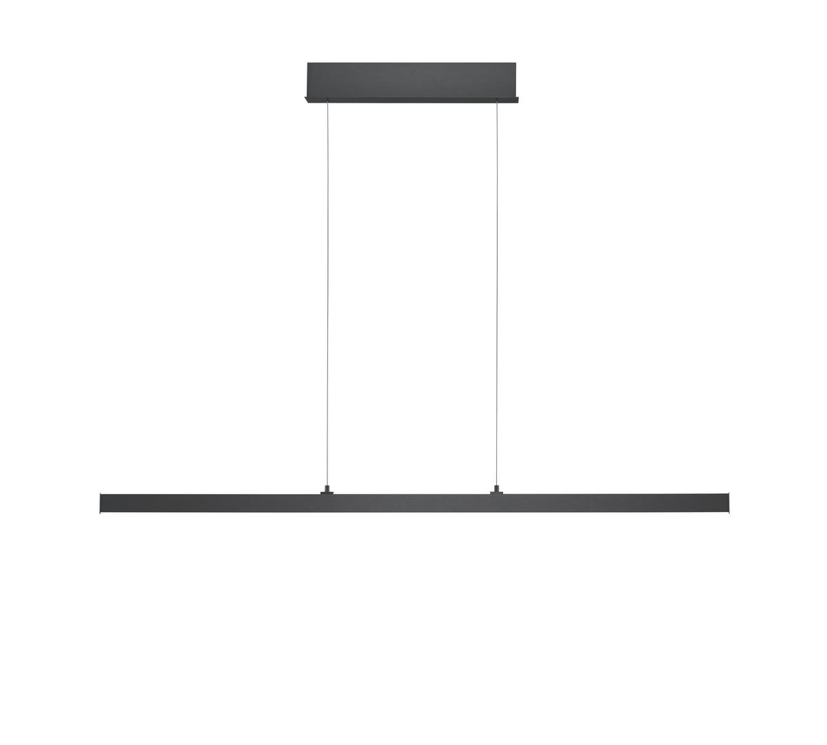 LED-HÄNGELEUCHTE KARO 130/4,3/60-180 cm   - Anthrazit, Design, Metall (130/4,3/60-180cm) - Hell