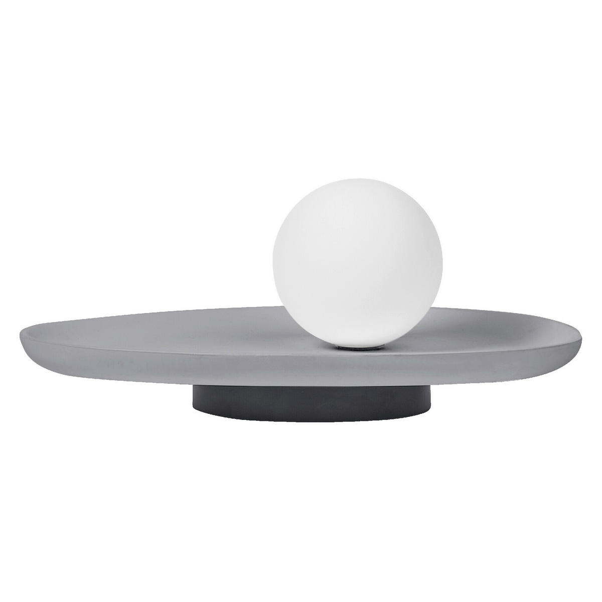 TISCHLEUCHTE 32.5/24/13.5 cm   - Grau, Basics, Glas/Stein (32.5/24/13.5cm) - Osram