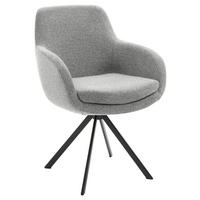 ARMLEHNSTUHL  in Eisen Webstoff  - Schwarz/Grau, Design, Textil/Metall (62/86/66cm) - Musterring