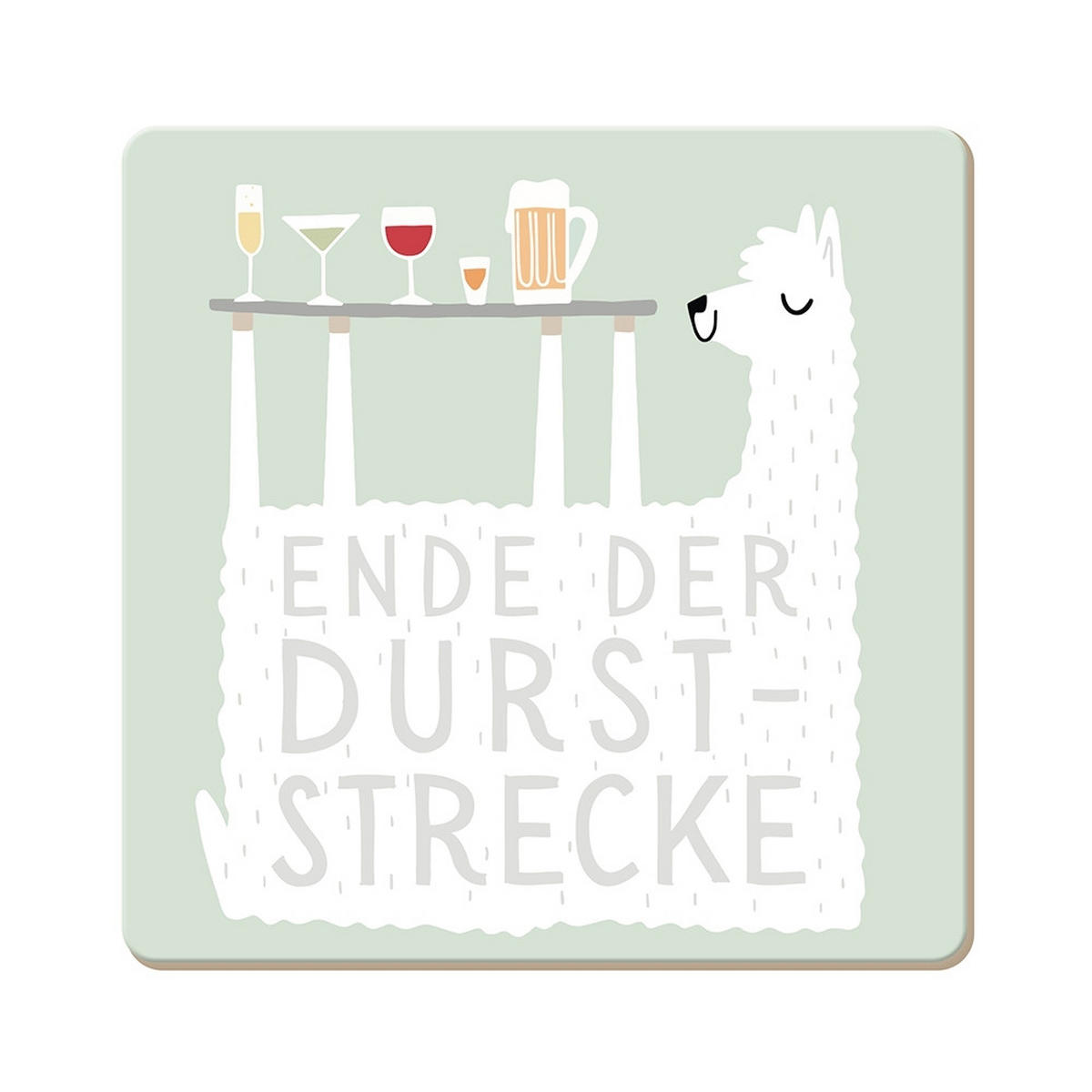 UNTERSETZER Holzwerkstoff  - Basics, Holzwerkstoff (9,5/9,5cm)