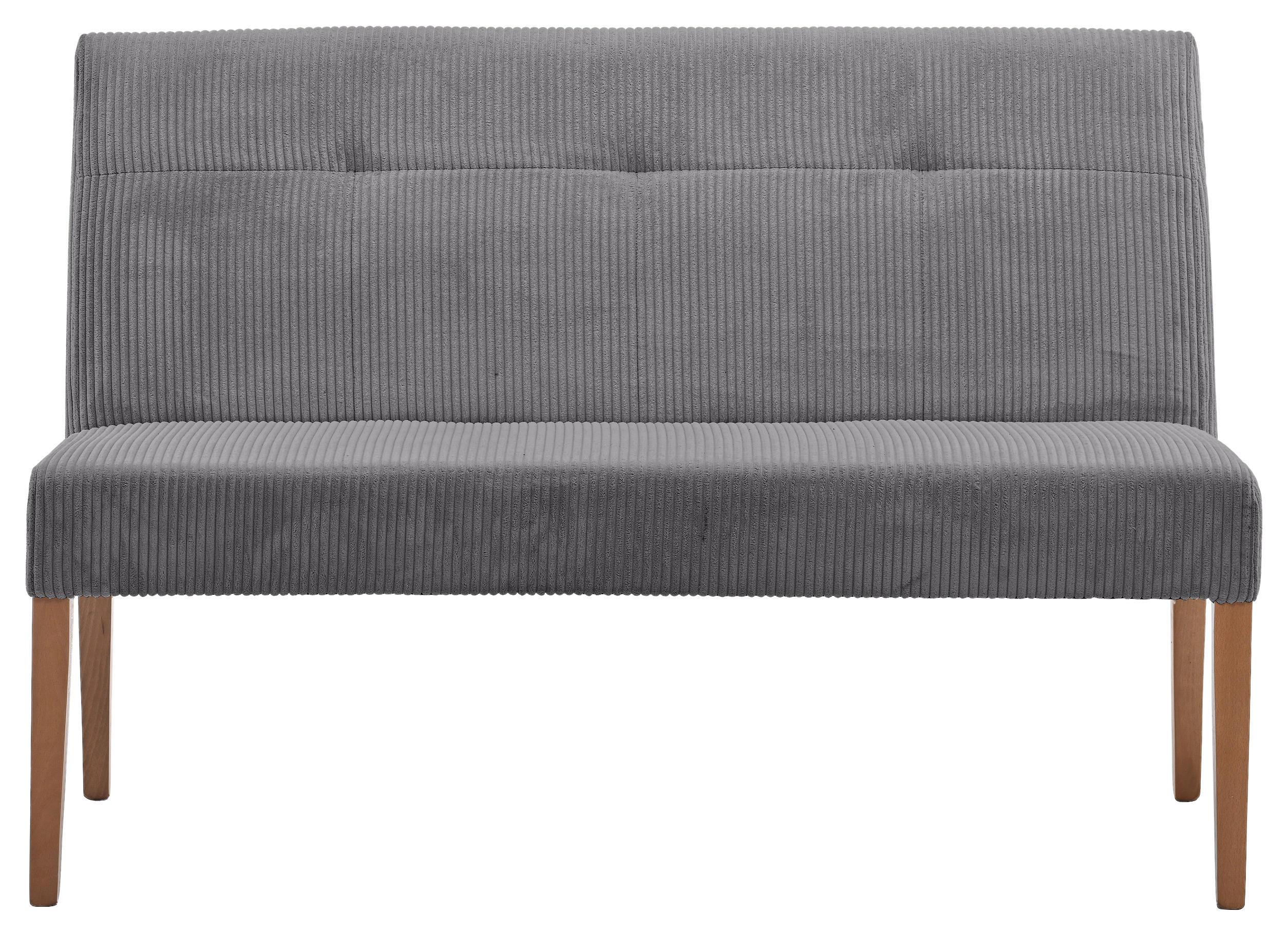 SITZBANK 140/92/66 cm Cord Anthrazit, Buchefarben Buche massiv  - Anthrazit/Buchefarben, KONVENTIONELL, Holz/Textil (140/92/66cm) - home24