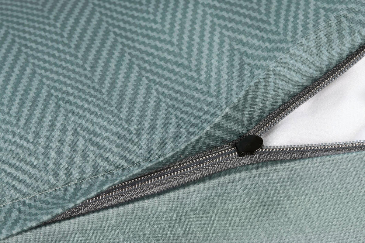 KOPFKISSENBEZUG HERRINGBONE 80/40 cm  - Smaragdgrün, Basics, Textil (80/40cm) - Joop!