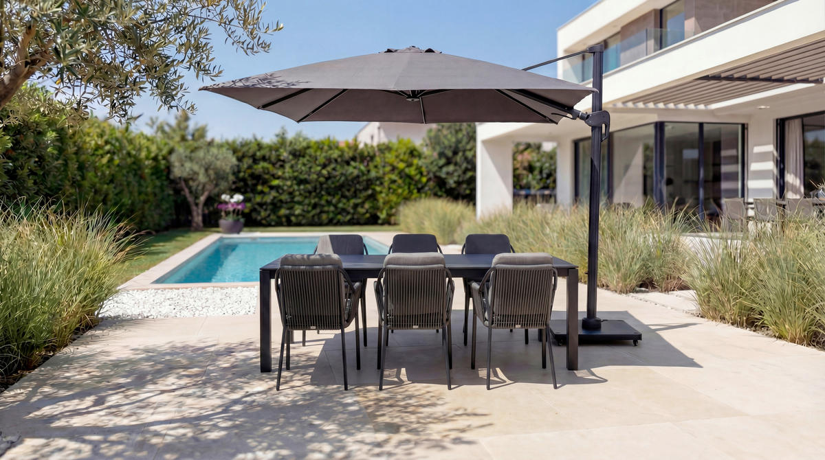 GARTENTISCH 160-220/100/74 cm Metall  - Anthrazit/Grau, Modern, Kunststoff/Metall (160-220/100/74cm) - Tierra Outdoor