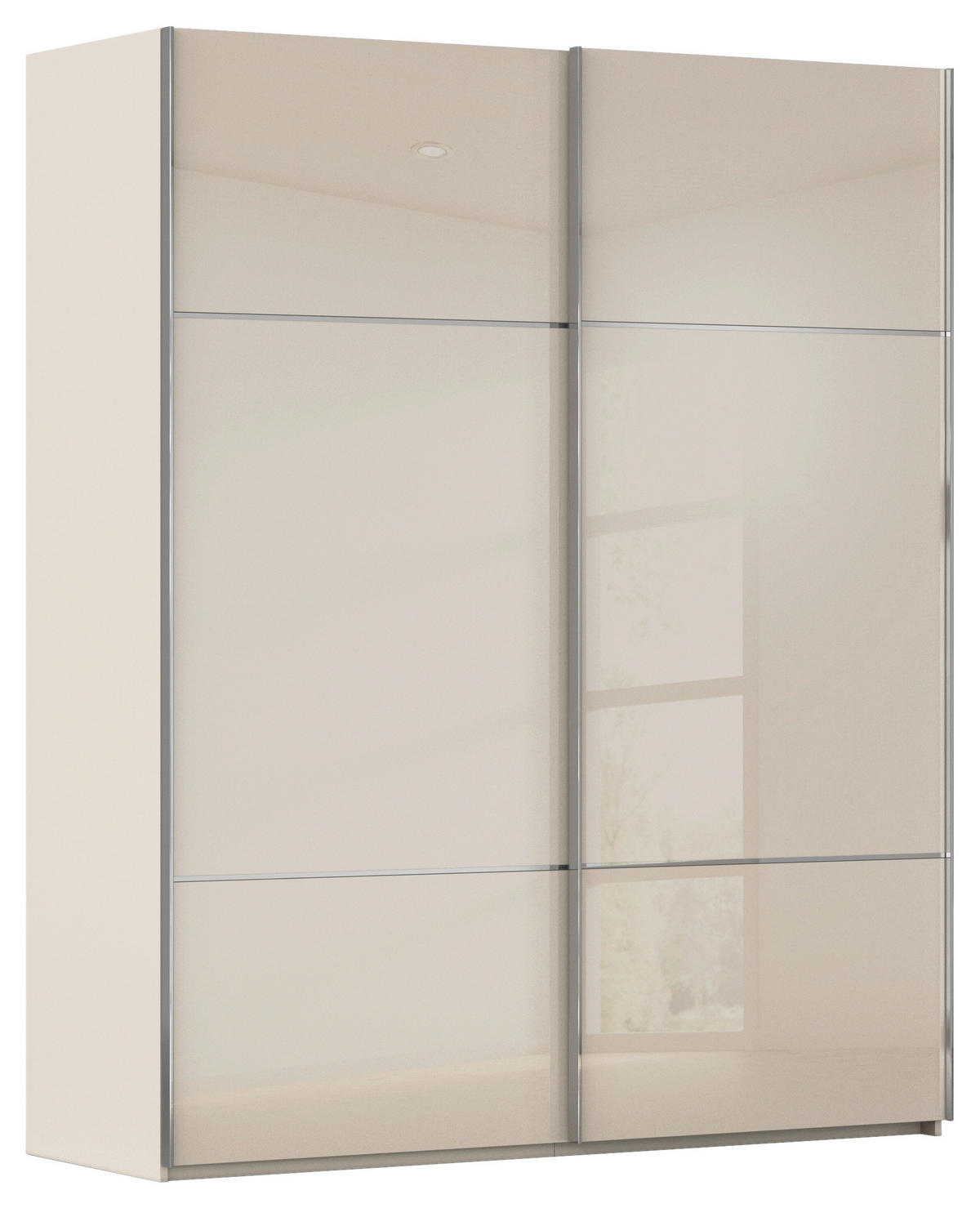 SCHWEBETÜRENSCHRANK Champagner  - Chromfarben/Champagner, Konventionell, Glas/Holzwerkstoff (162/223/68cm) - Novel