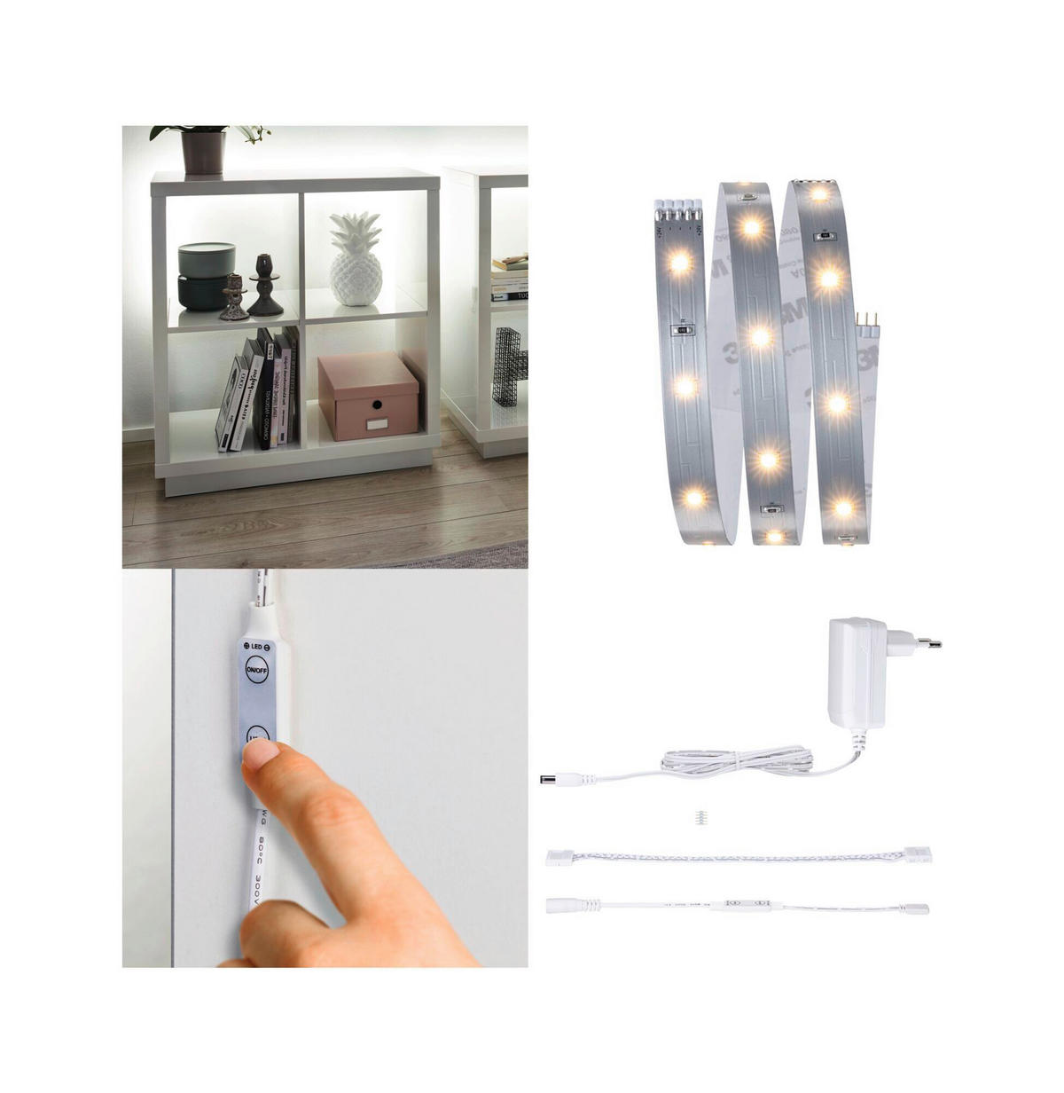 LED-STRIP 100 cm   - Silberfarben, Basics, Kunststoff (100cm) - Paulmann