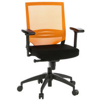 SNURRSTOL  i nätklädsel, flatväv orange, svart  - orange/svart, Modern, textil/plast (59/108/44cm) - MID.YOU