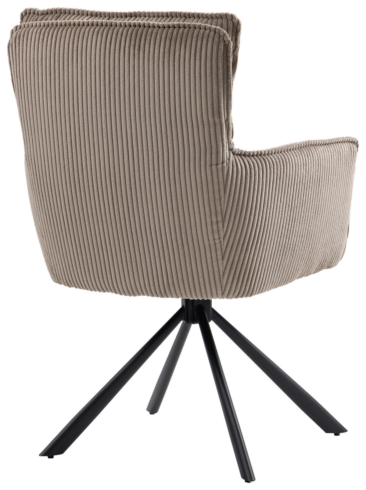 ARMLEHNSTUHL  in Eisen Cord  - Hellgrau/Schwarz, Design, Textil/Metall (62/95/67cm) - Novel