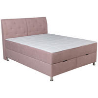 PAT BOXSPRING 120x200 cm  in roz  - argintiu/roz, Modern, textil - Hom`in