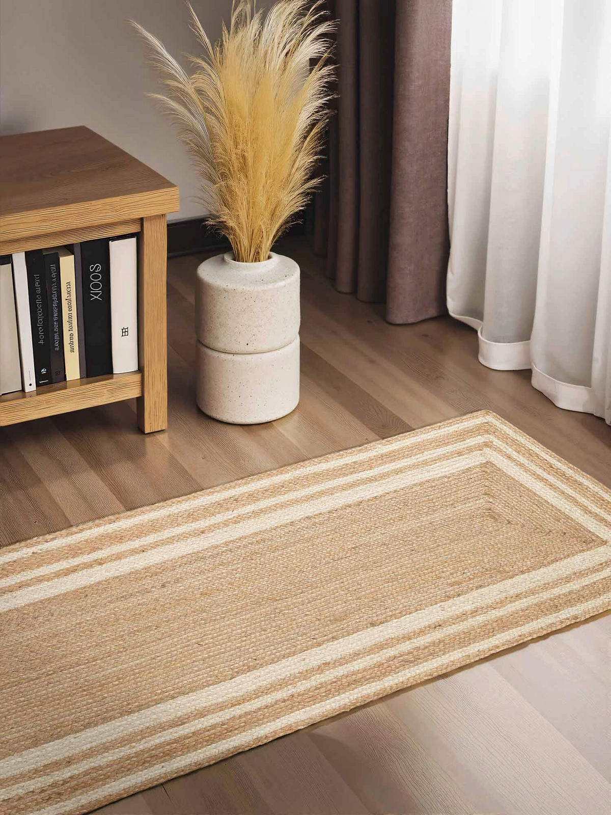 LÄUFER 70/200 cm Jutta Weiß, Goldbraun  - Goldbraun/Weiß, Basics, Textil (70/200cm) - Hanse Home