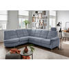 ECKSOFA in Chenille Hellblau  - Chromfarben/Hellblau, Modern, Textil/Metall (236/275cm) - Livetastic
