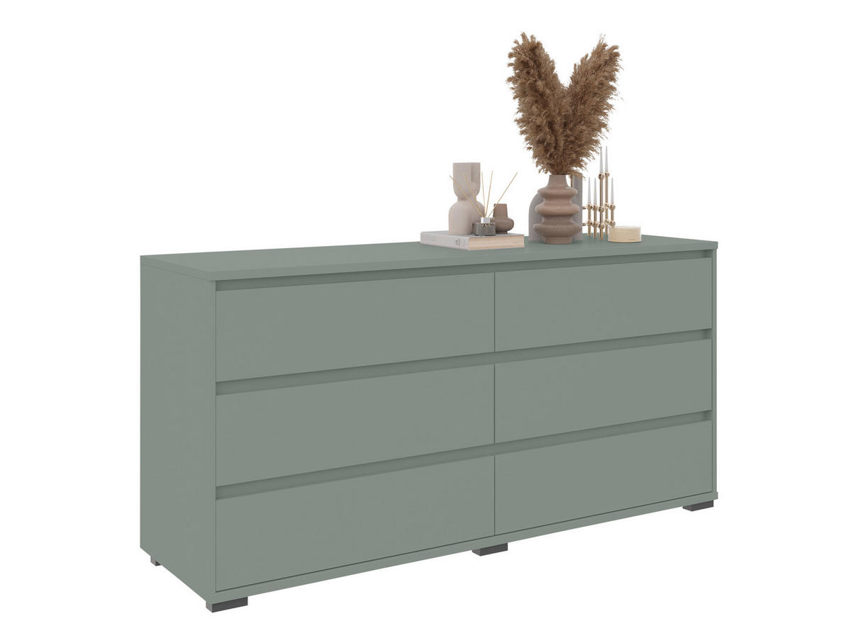 SIDEBOARD  160,1/78,9/48 cm 6 Schublade(n)  - Anthrazit/Graugrün, Design, Holzwerkstoff/Kunststoff (160,1/78,9/48cm) - Carryhome