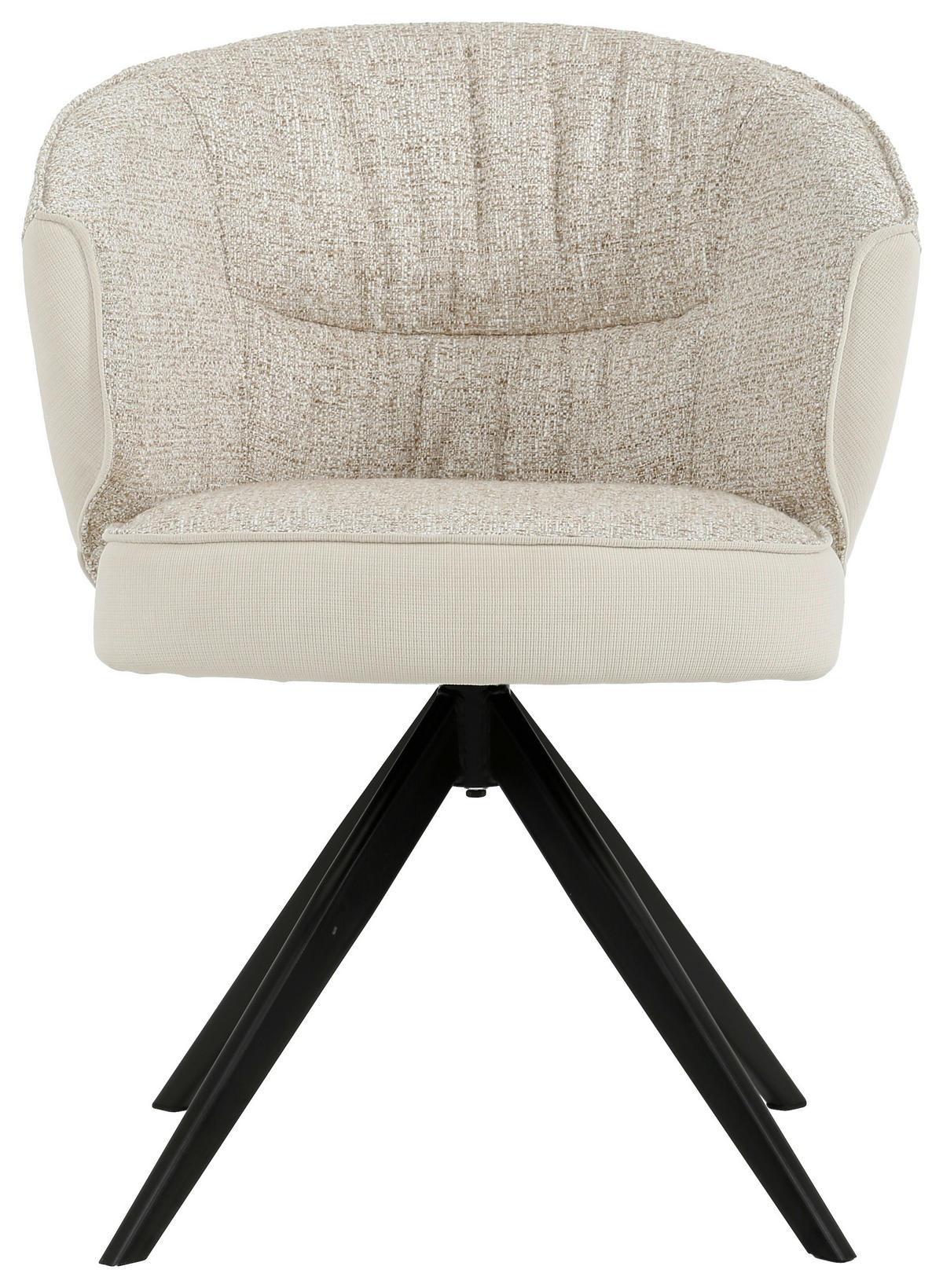 ARMLEHNSTUHL  in Eisen Webstoff, Mikrofaser  - Beige/Schwarz, Design, Textil/Metall (61/82,5/63cm) - Novel