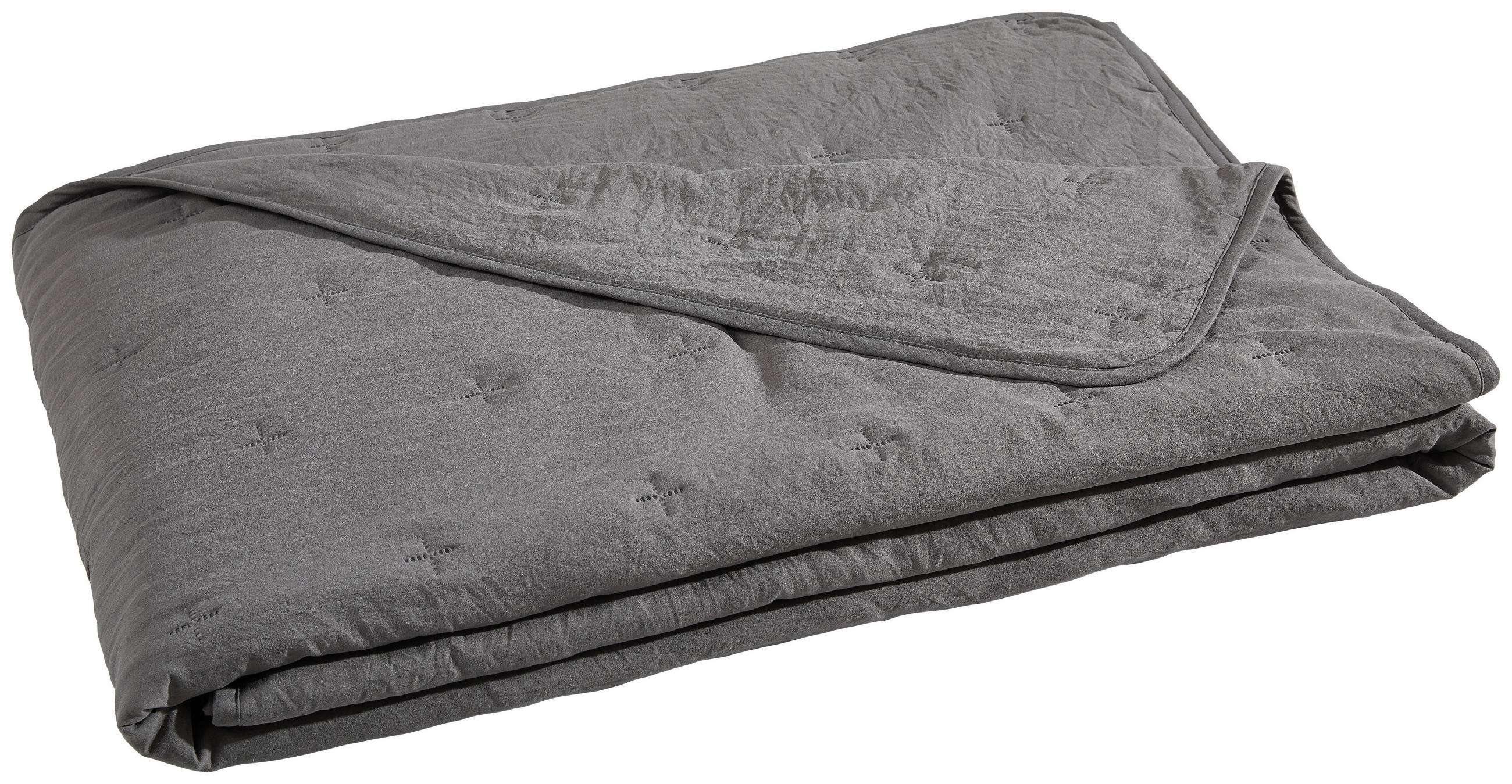TAGESDECKE - Grau, Textil (220/240cm) - Novel