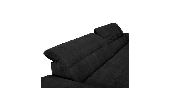 ECKSOFA in Mikrofaser Graphitfarben  - Chromfarben/Graphitfarben, Design, Textil/Metall (265/180cm) - Carryhome