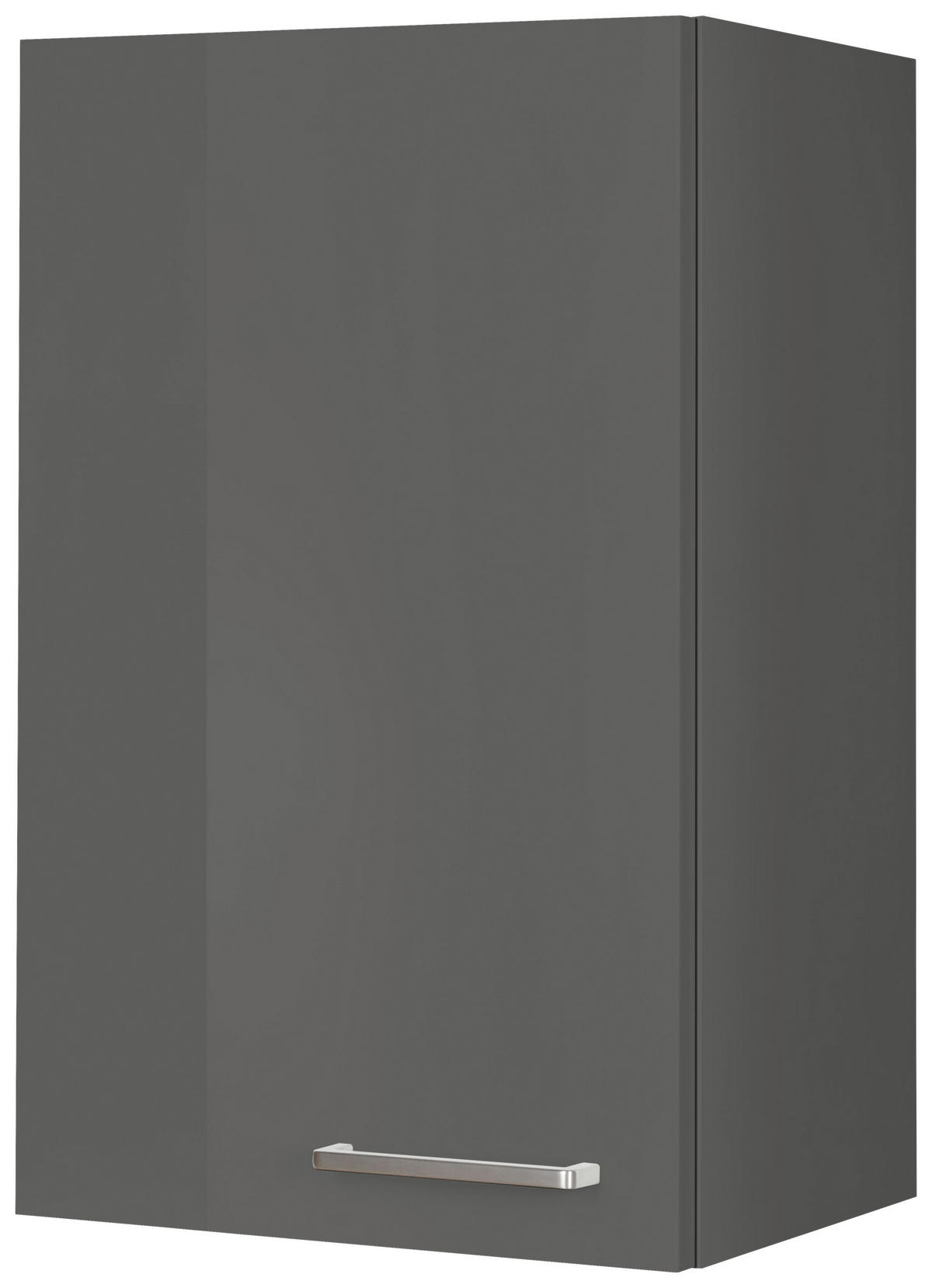 KÜCHENOBERSCHRANK 45/72/35 cm  in Schieferfarben  - Schieferfarben/Edelstahlfarben, MODERN, Holzwerkstoff (45/72/35cm) - Nobilia