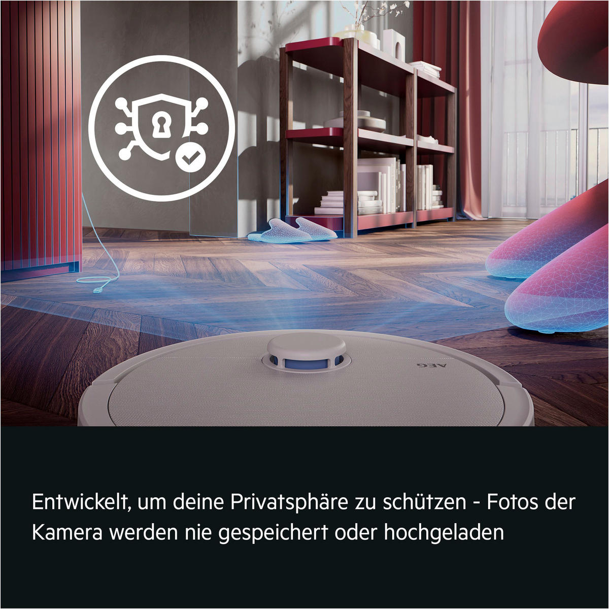 STAUBSAUGERROBOTER AR81UW3SW All-in-One-Station  - Weiß, Basics, Kunststoff (35/60/48cm) - AEG