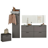 GARDEROBE  in 240/200/40 cm  - Hellgrau/Grau, Design, Glas/Holzwerkstoff (240/200/40cm) - Musterring