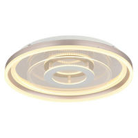 LED-DECKENLEUCHTE Adela 50/7 cm  - Sandfarben/Champagner, Design, Kunststoff/Metall (50/7cm) - Globo