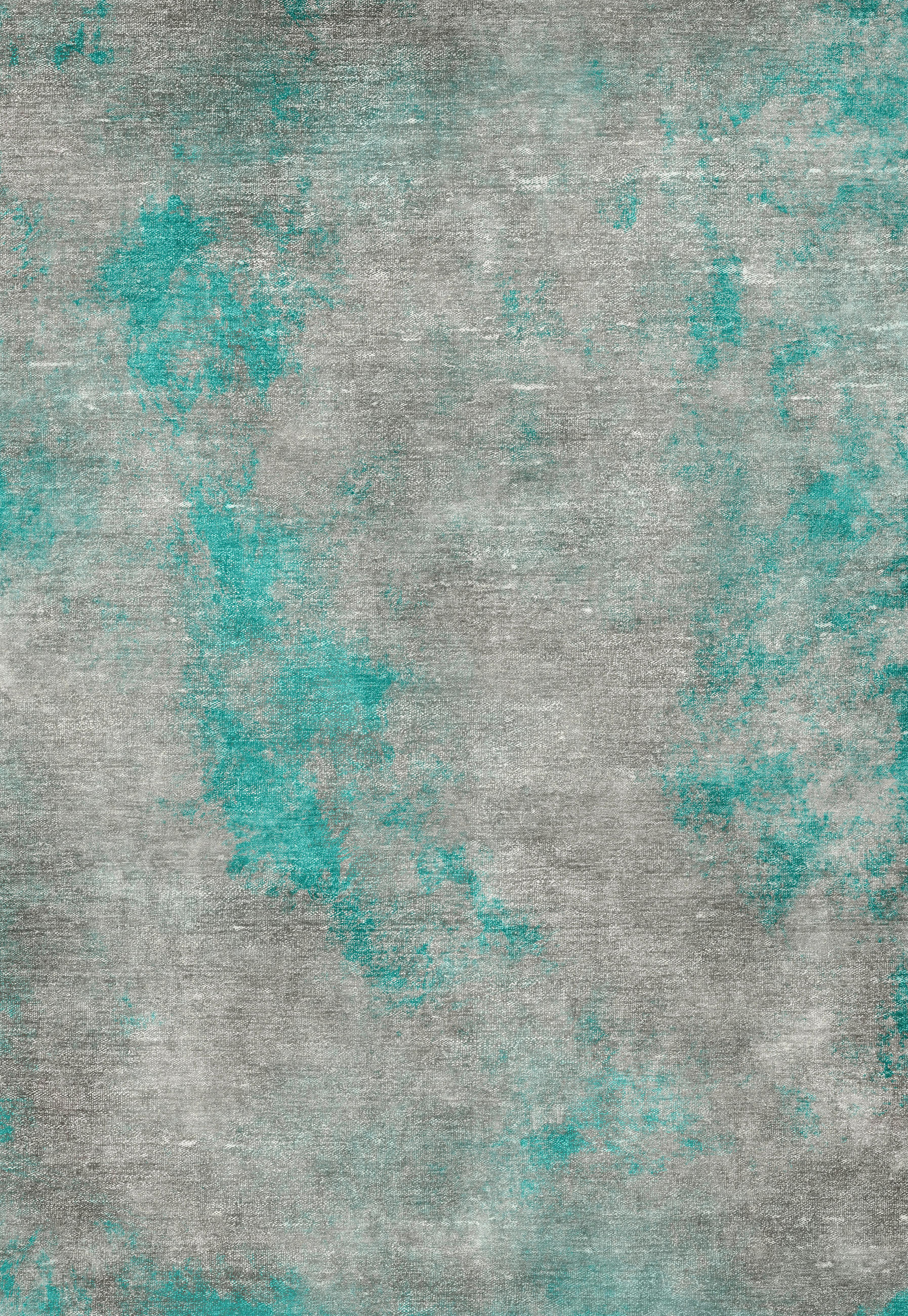 LÄUFER 80/250 cm ONDEA ONIS  - Türkis/Hellgrau, Design, Kunststoff/Textil (80/250cm) - Lindorug