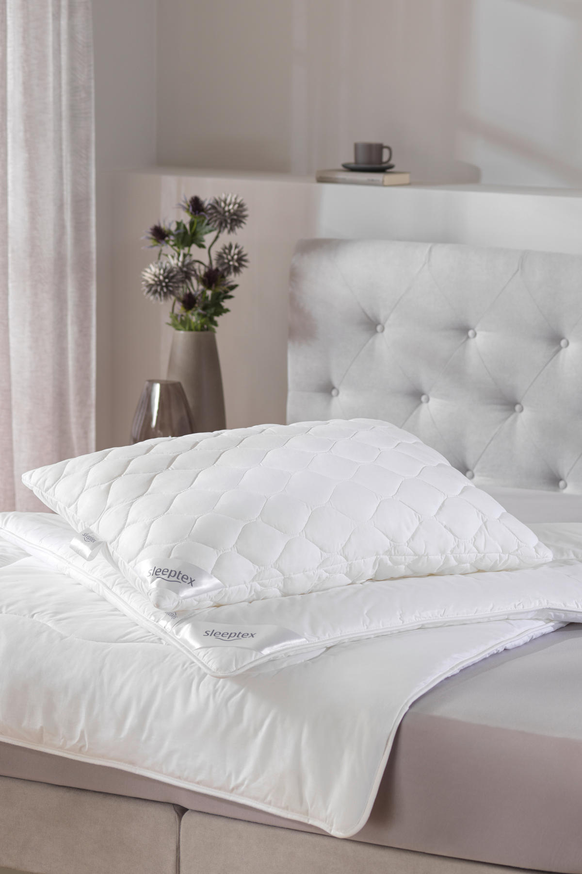 KOPFPOLSTER 70/90 cm   - Weiß, Basics, Textil (70/90cm) - Sleeptex