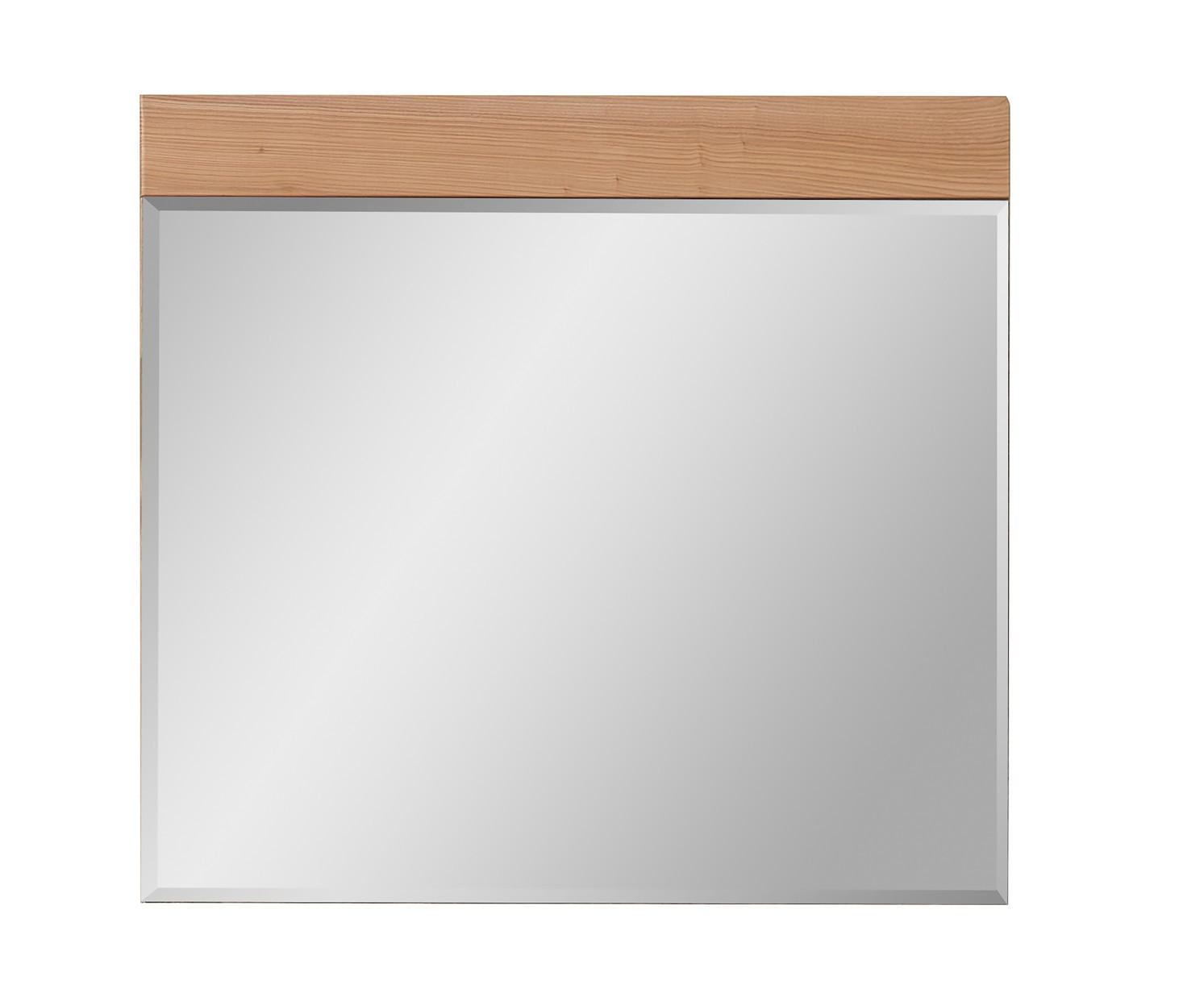 WANDSPIEGEL 75/70/2 cm    in rechteckig  - Eschefarben, Design, Glas/Holz (75/70/2cm) - Livetastic