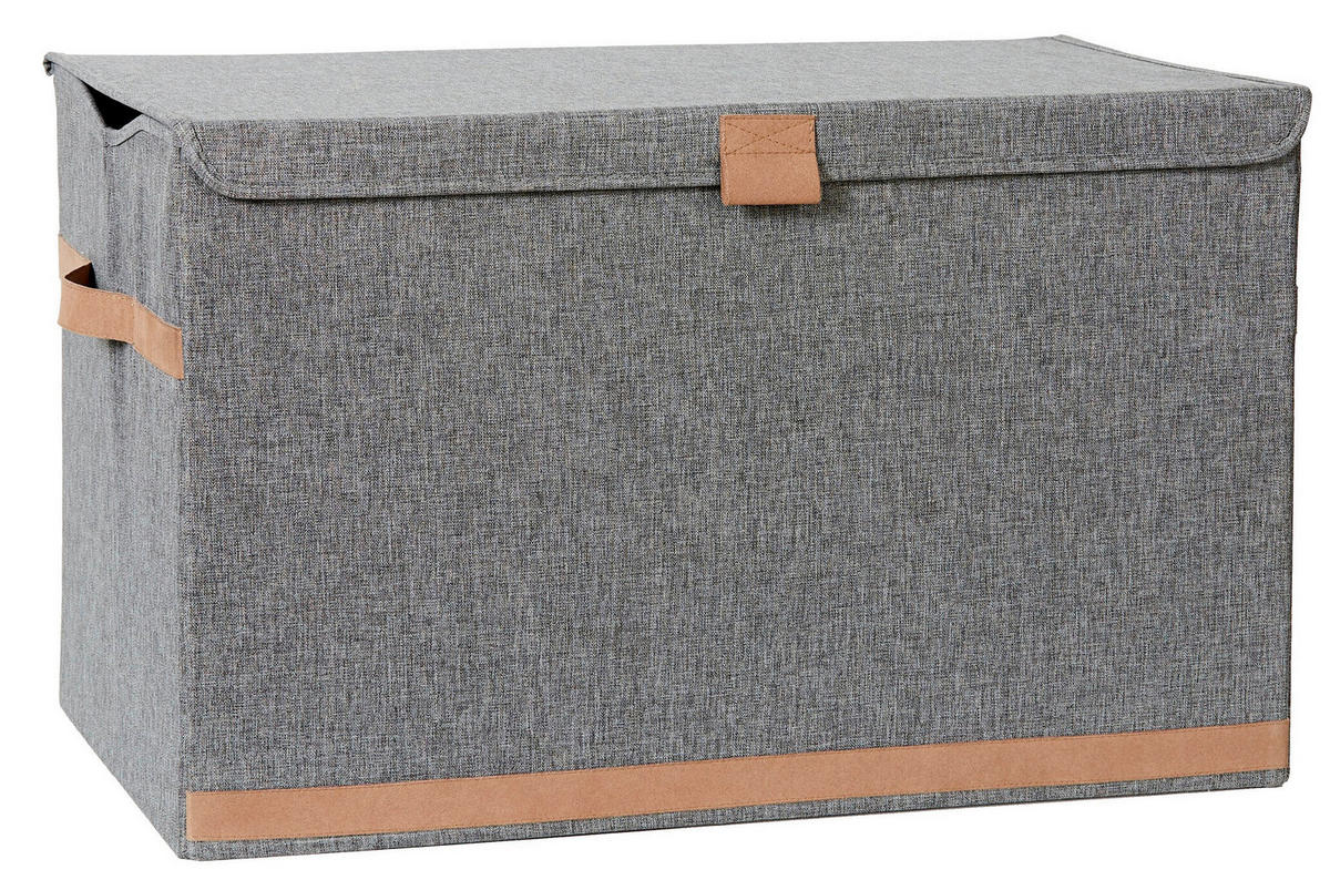 TRUHE - Grau, Basics, Holzwerkstoff/Textil (62/37,5/39cm) - Store It
