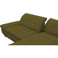 ECKSOFA in Mikrofaser Grün 290/198 cm - Schwarz/Grün, Design, Textil/Metall (290/198cm) - Xora