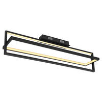 STROPNÍ LED SVÍTIDLO, 82/18/21.5 cm - černá/opál, Trend, kov/plast (82/18/21.5cm) - Globo